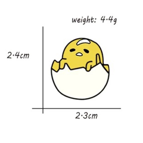 Sanrio Gudetama The Lazy Egg Yolk Enamel Metal Pin Brooch - Picture 2 of 9